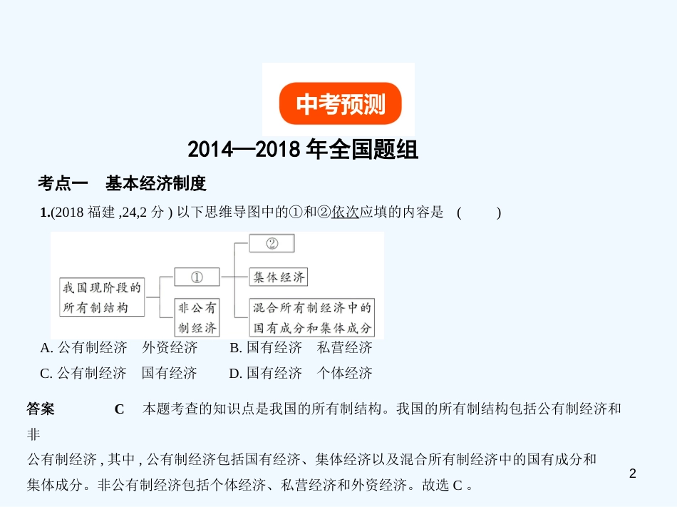 （河北专版）2019中考政治总复习 知晓国情 报效祖国 第一单元 我国的基本制度习题优质课件_第2页
