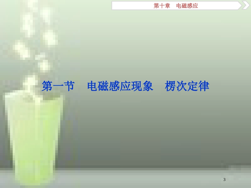 （新课标）2019届高考物理一轮复习 第10章 电磁感应 第一节 电磁感应现象 楞次定律优质课件_第3页