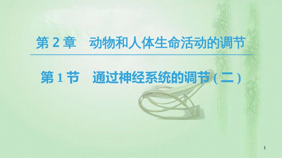 高中生物 第二章 动物和人体生命活动的调节 第1节 通过神经系统的调节（二）优质课件 新人教版必修3_第1页