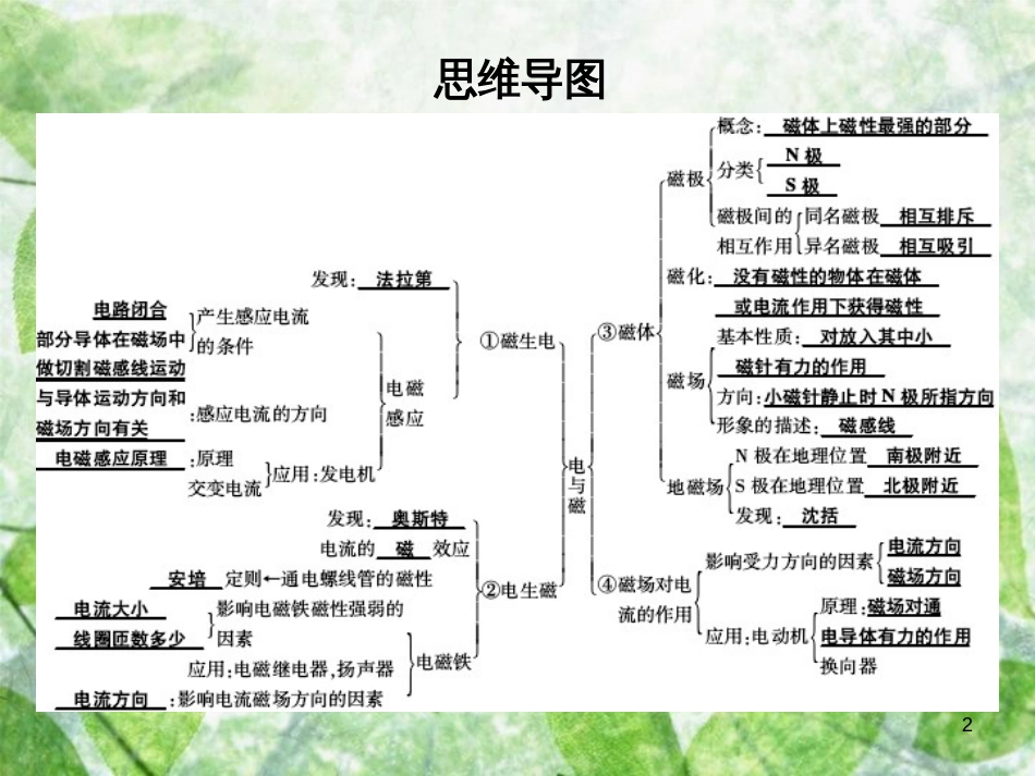 九年级物理全册 第二十章 电与磁复习习题优质课件 （新版）新人教版_第2页