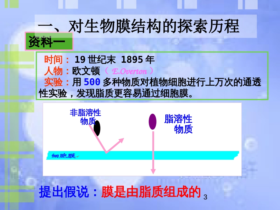 福建省寿宁县高中生物 第四章 生物膜的流动镶嵌模型课件 新人教版必修1_第3页