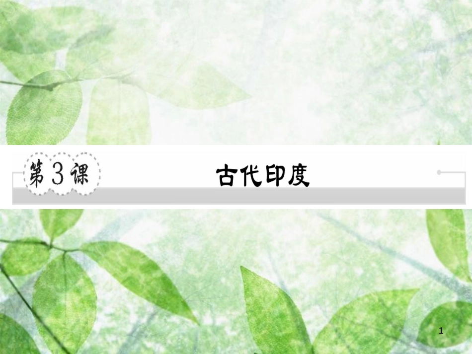 九年级历史上册 第一单元 亚非文明国家 第3课 古代印度习题优质课件 川教版_第1页