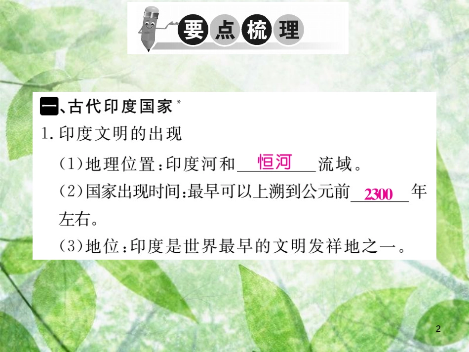 九年级历史上册 第一单元 亚非文明国家 第3课 古代印度习题优质课件 川教版_第2页