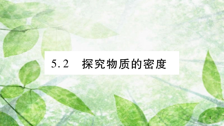 八年级物理上册 5.2探究物质的密度习题优质课件 （新版）粤教沪版_第1页
