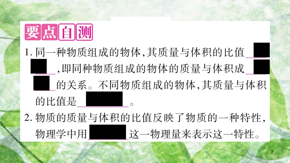 八年级物理上册 5.2探究物质的密度习题优质课件 （新版）粤教沪版_第2页