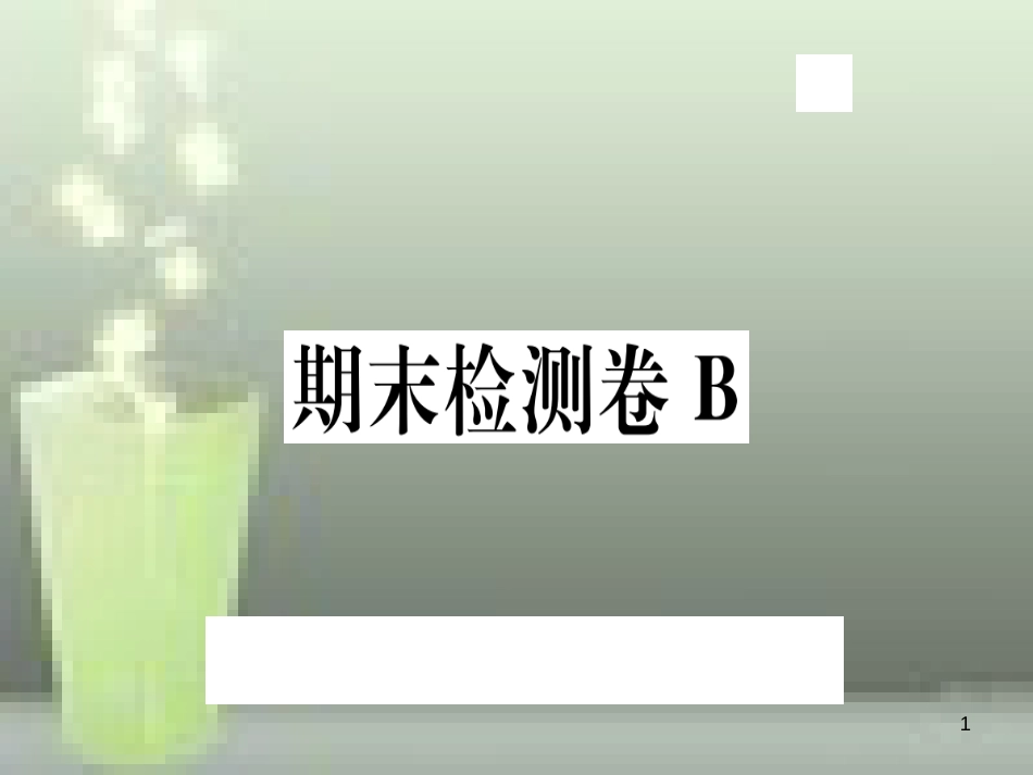 （武汉专用）八年级语文上册 期末检测卷B习题优质课件 新人教版_第1页