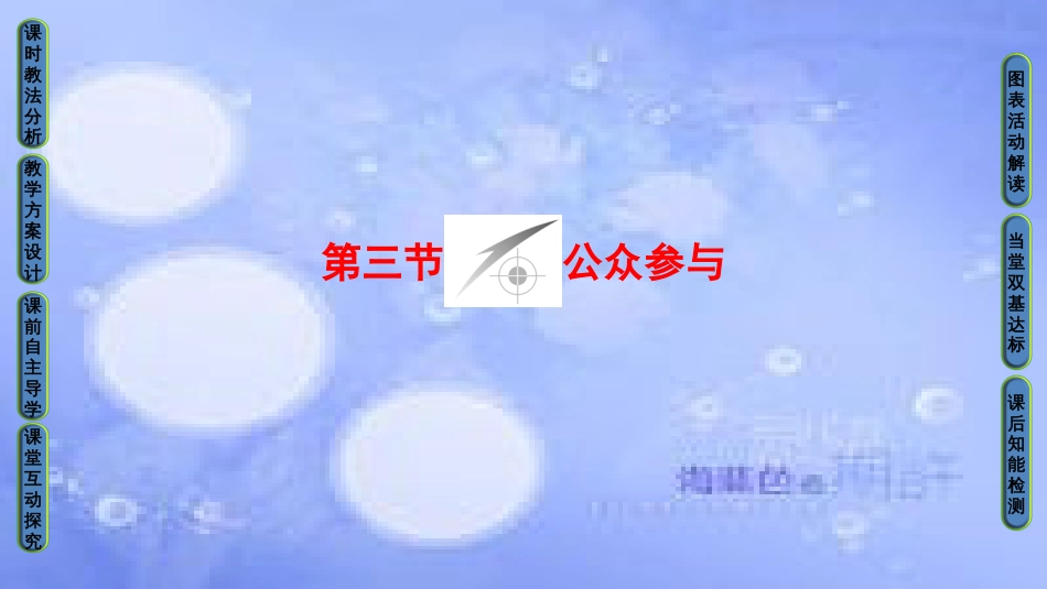 高中地理 第4单元 环境管理与全球行动 第3节 公众参与课件 鲁教版选修6_第1页