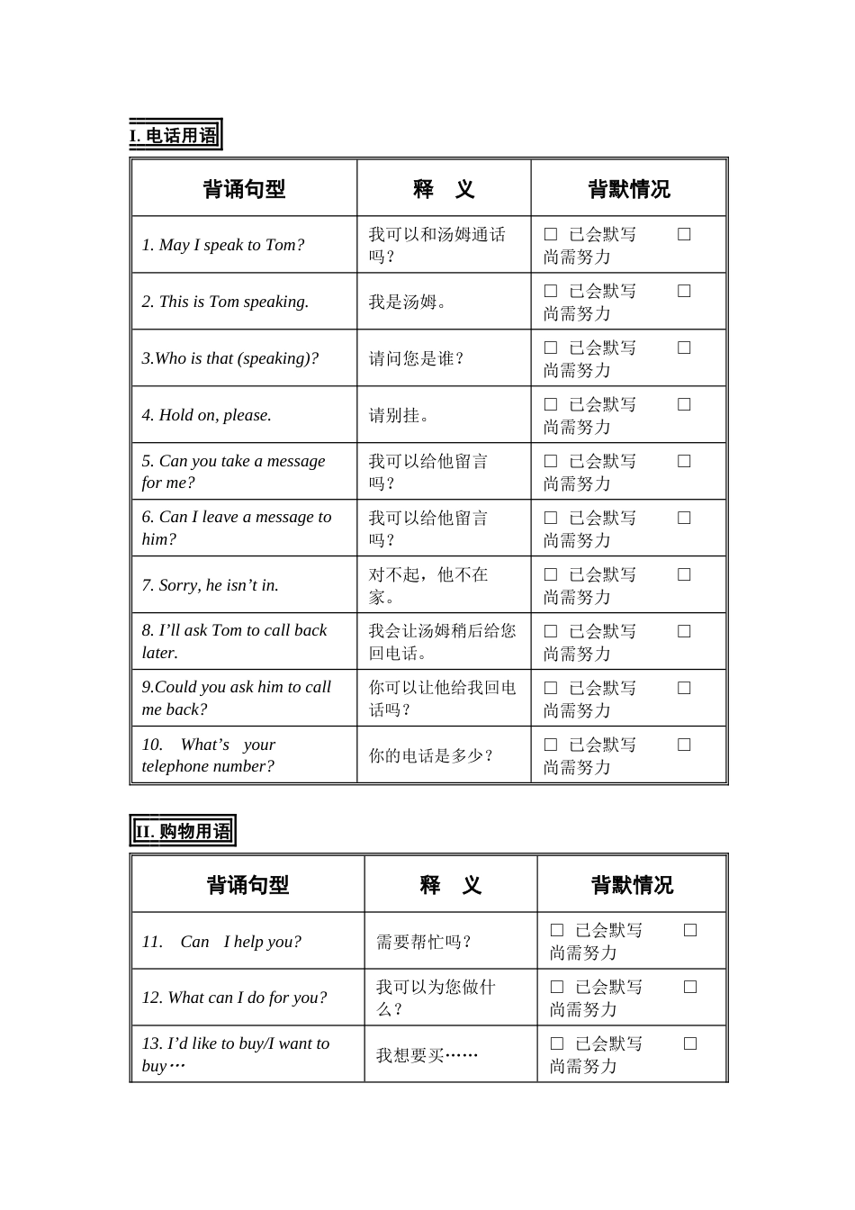 初中英语考试补全对话135个必背句型_第1页