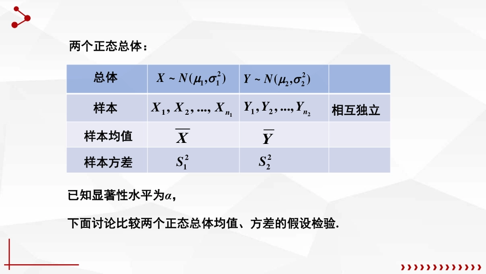 (65)--8.2.3两个正态总体参数的假设检验_第1页