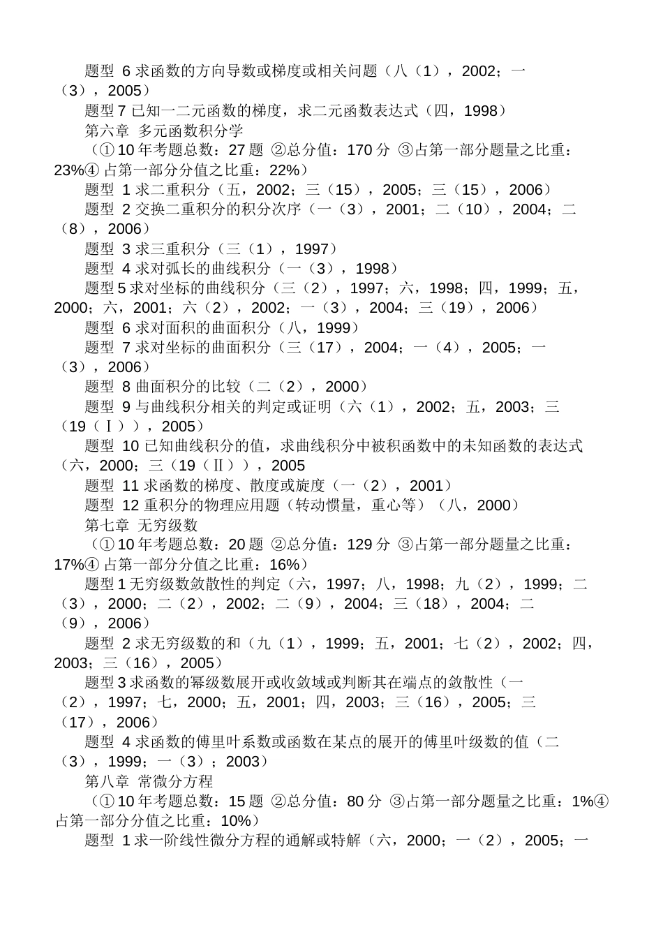 (180)--考研数学真题近十年考题路线分析_第3页