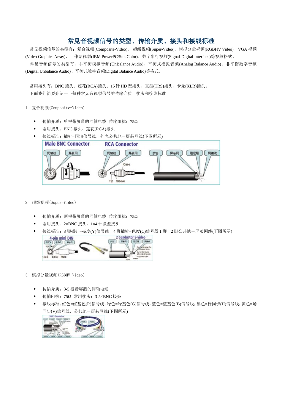 常见音视频信号的类型、传输介质、接头和接线标准[共4页]_第1页