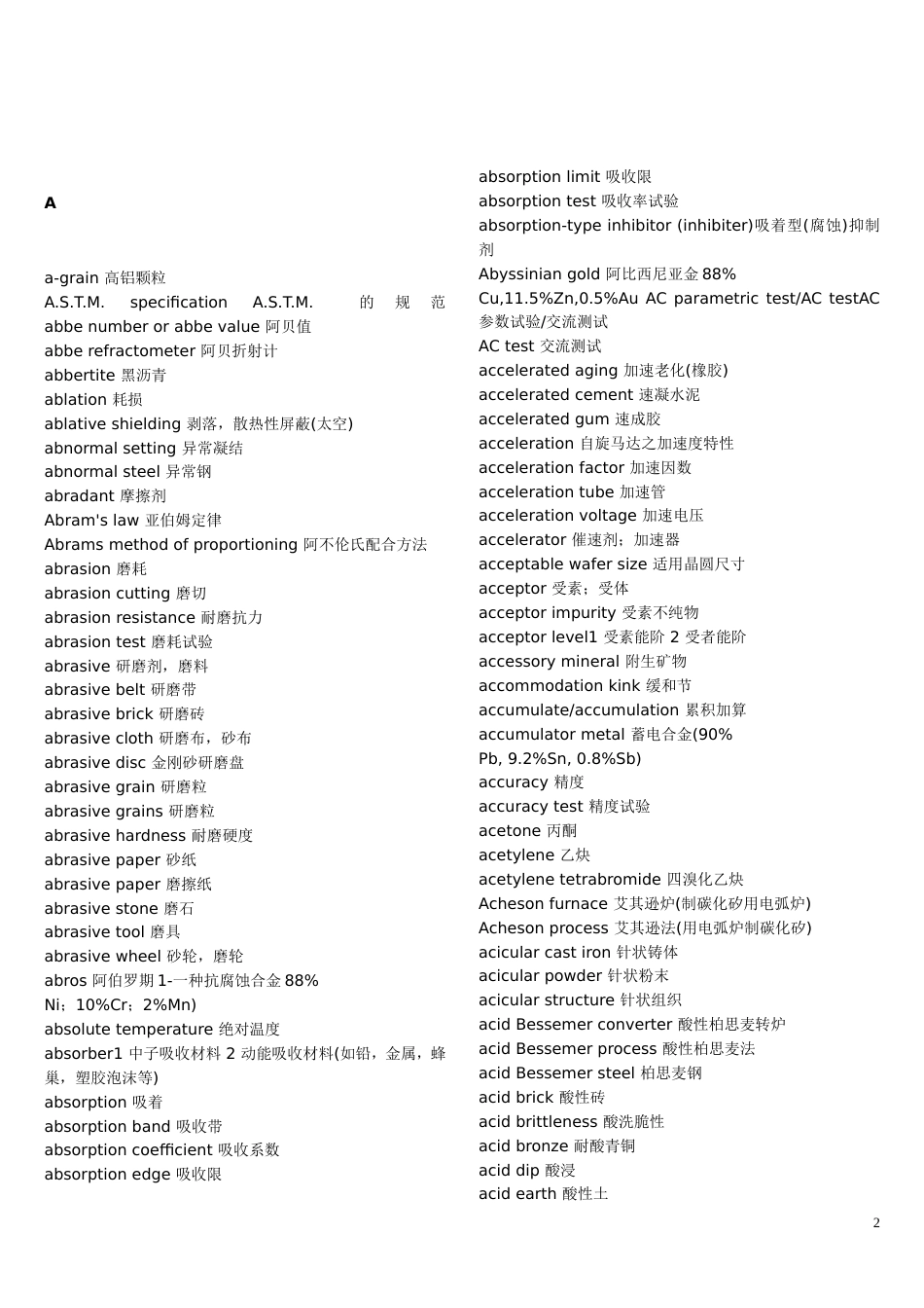 材料专业英语词汇[共116页]_第2页