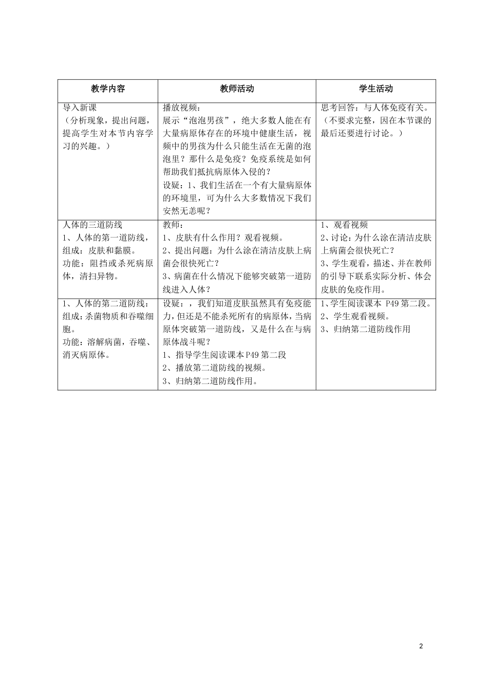 免疫教学设计[共3页]_第2页