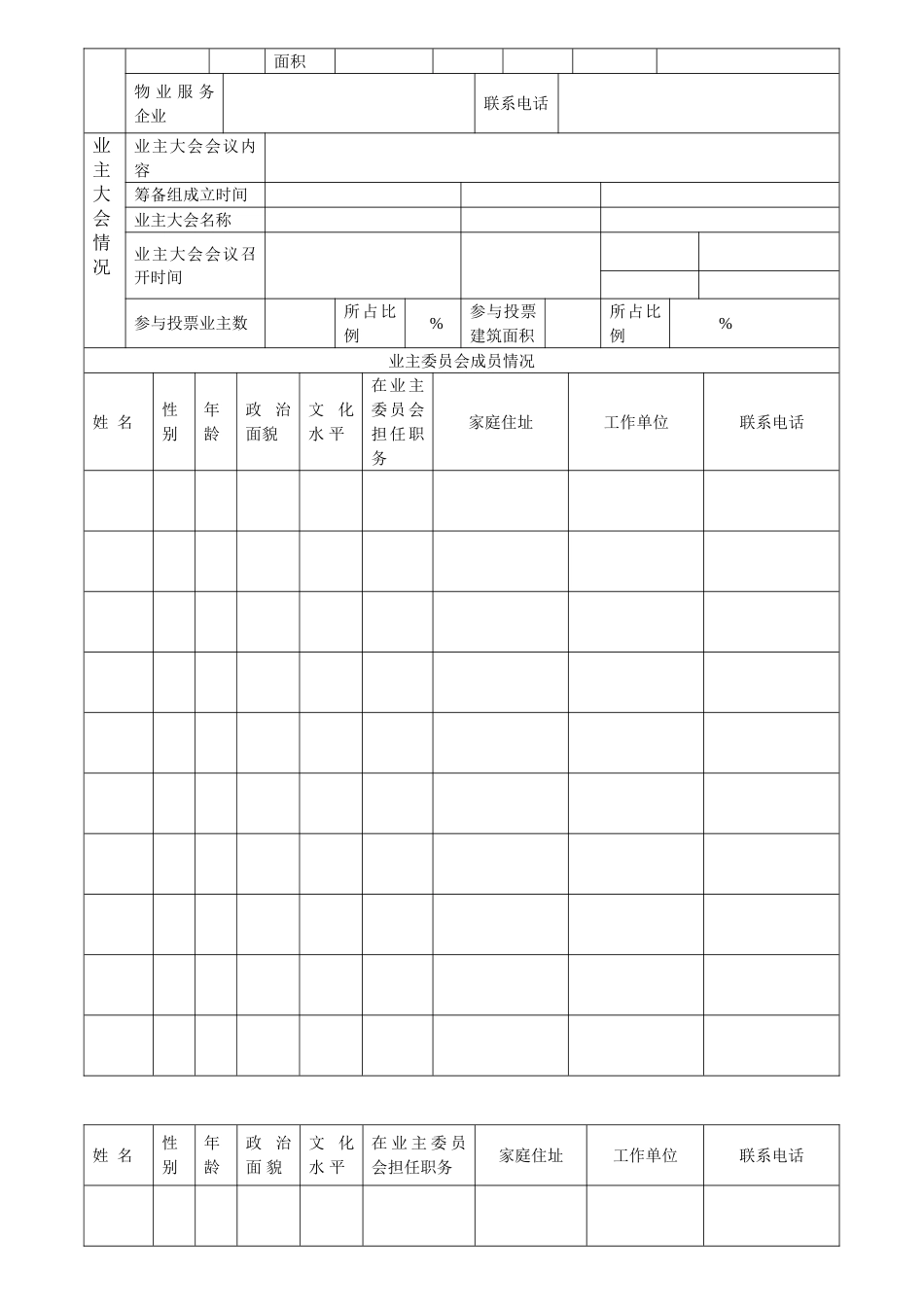 业主委员会备案申请表[共4页]_第2页