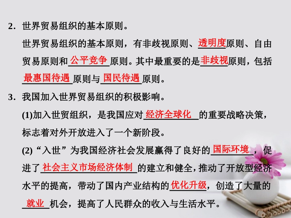 高中政治 第四单元 发展社会主义市场经济 第十一课 经济全球化与对外开放 第二框 积极参与国际经济竞争与合作课件 新人教版必修[共24页]_第2页