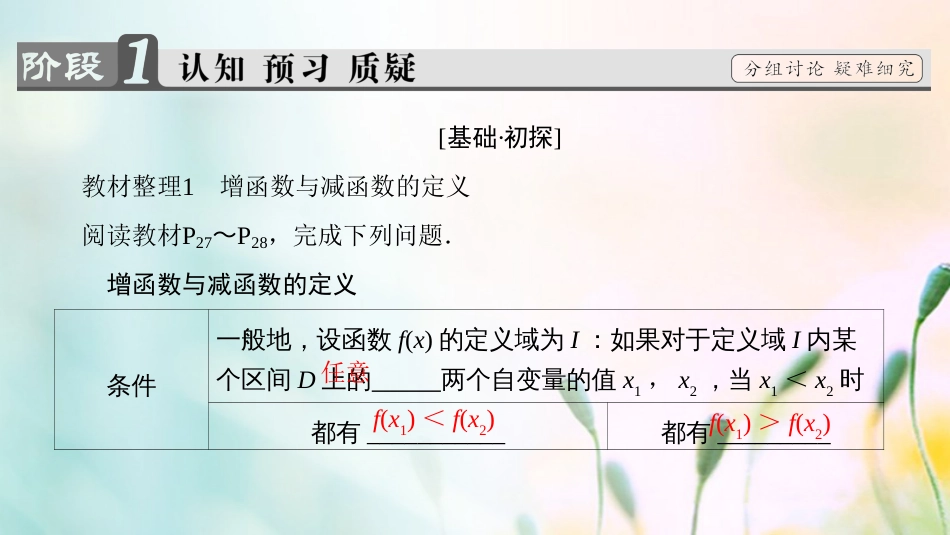 高中数学 第一章 集合与函数概念 .3. 第课时 函数的单调性课件 新人教A版必修[共32页]_第3页