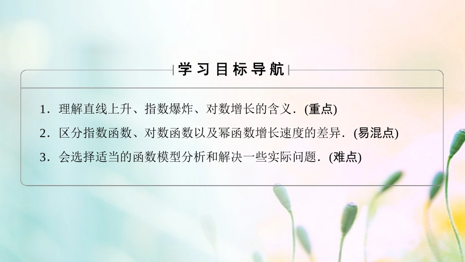 高中数学 第三章 函数的应用 3.. 几类不同增长的函数模型课件 新人教A版必修[共31页]_第2页