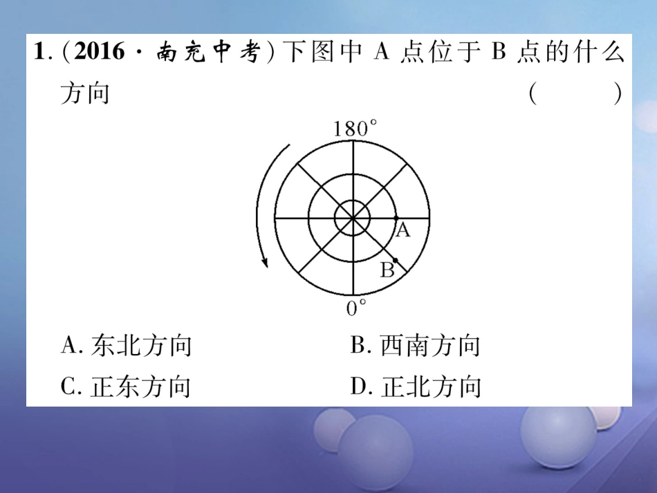 七级地理上册 第一章 地球和地图押题训练课件 新人教版_第2页