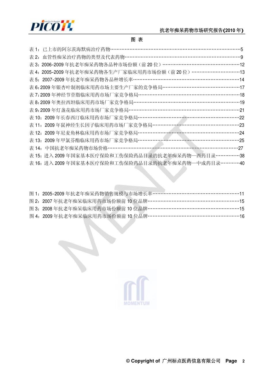 抗老年痴呆药物市场分析报告2010_第3页