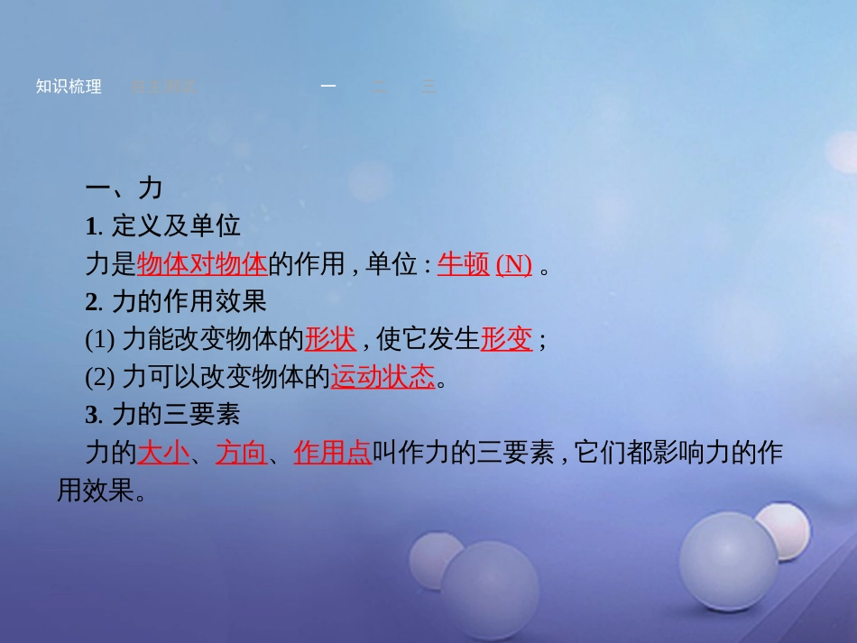 中考物理 考前考点梳理 第讲 力精讲课件_第2页