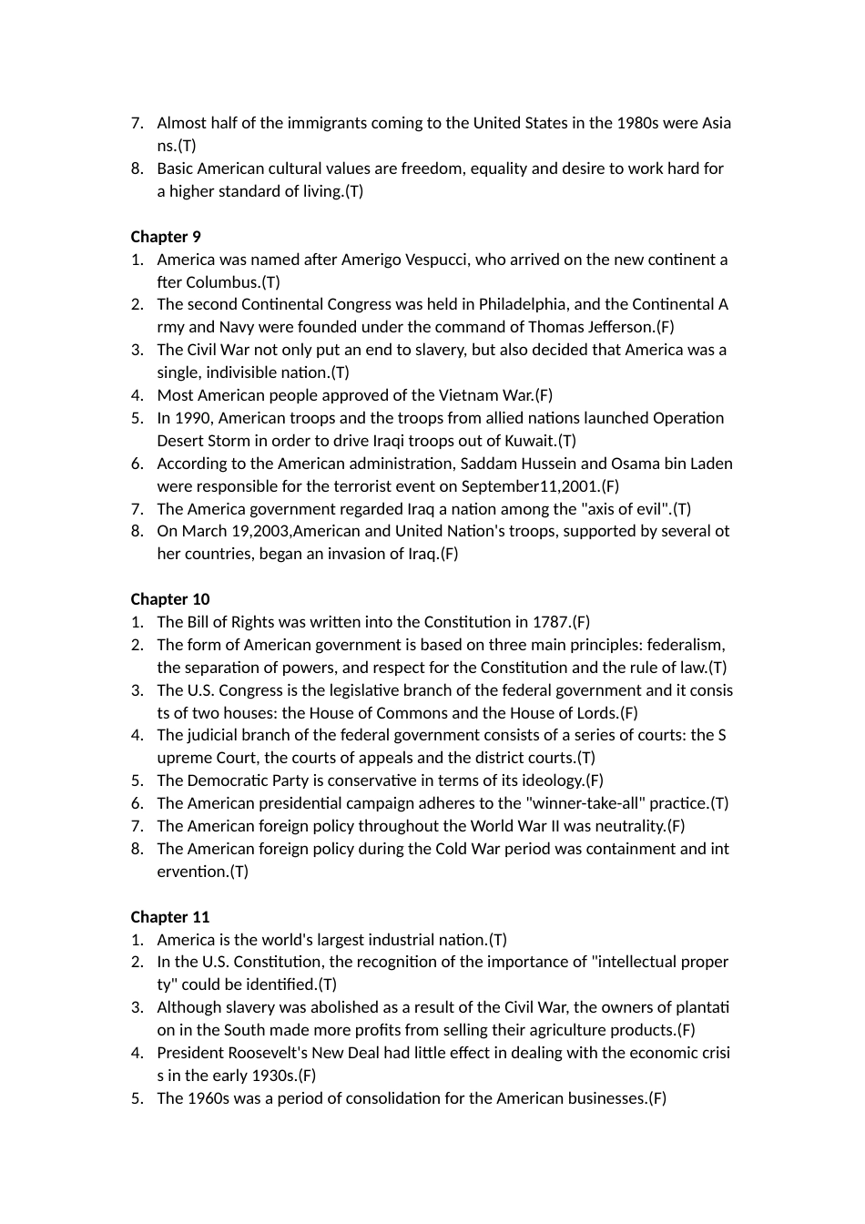 英语国家概况谢福之课后答案判断题[4页]_第3页