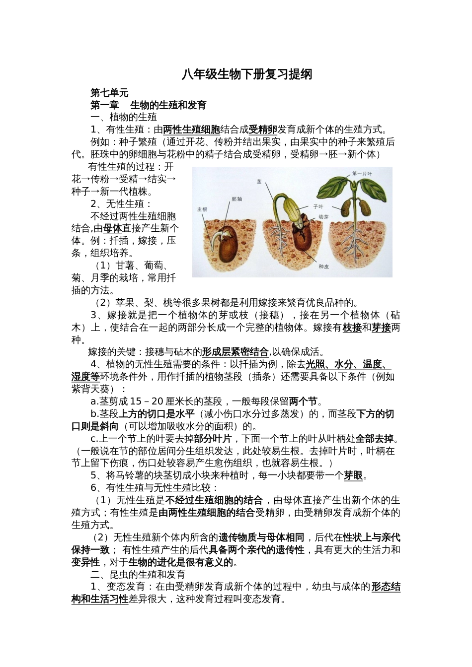 人教版八年级生物下册复习提纲[共13页]_第1页