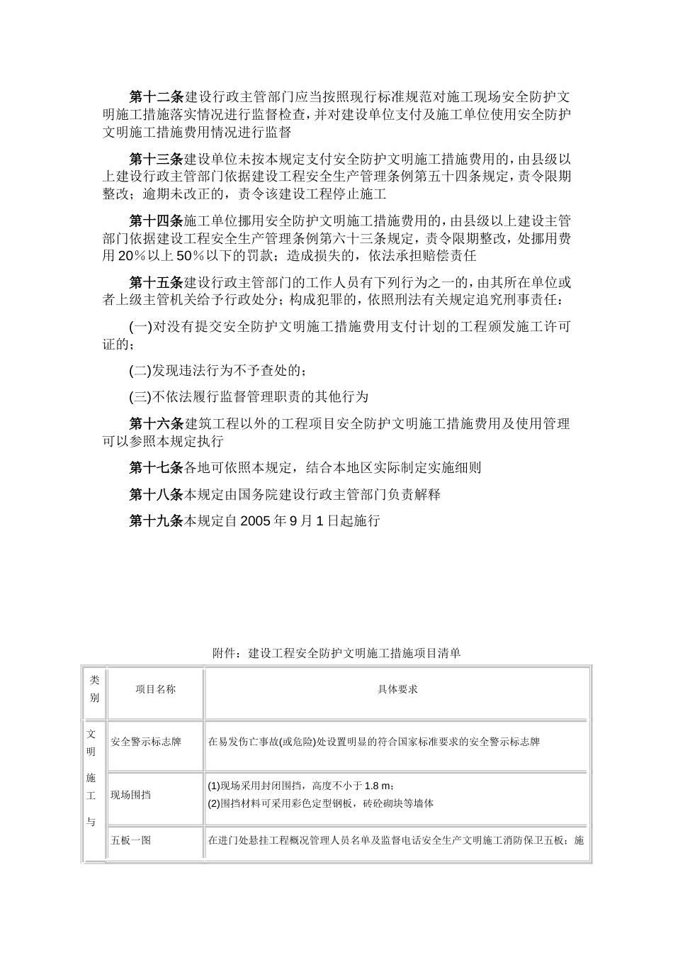 建筑工程安全防护、文明施工措施费用及使用管理规定[共5页]_第3页