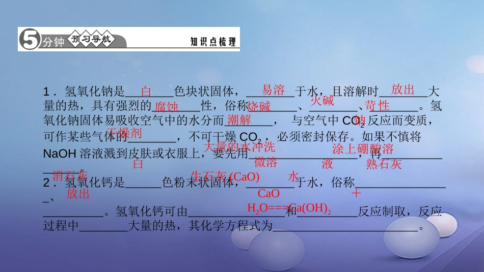 九级化学下册 第十单元 酸和碱 .. 常见的碱课件 （新版）新人教版_第2页