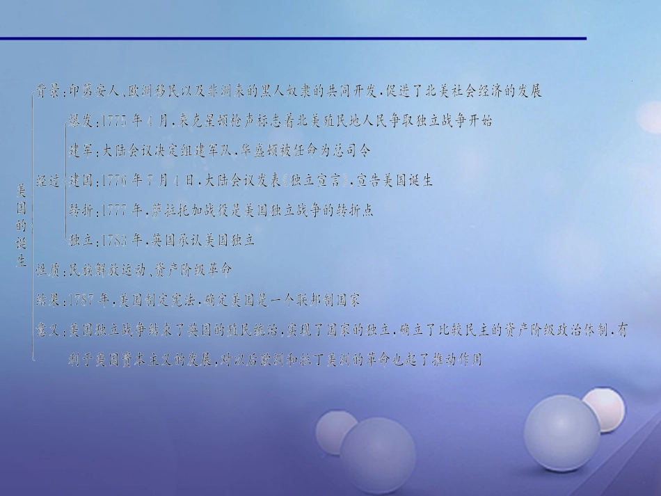 九级历史上册 第四单元 第课 美国的诞生课件 新人教版_第3页