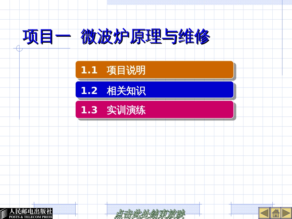 项目一微波炉原理与维修共73页[共73页]_第1页