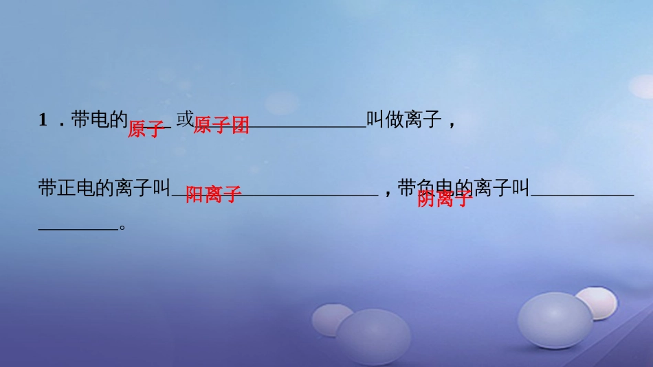 九级化学上册 第三单元 课题 原子的结构 第课时 离子课件 （新版）新人教版_第3页