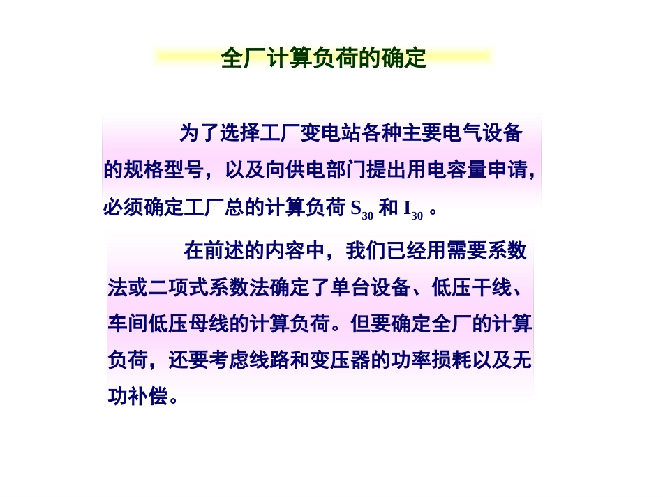 全厂计算负荷的确定[共23页]_第1页