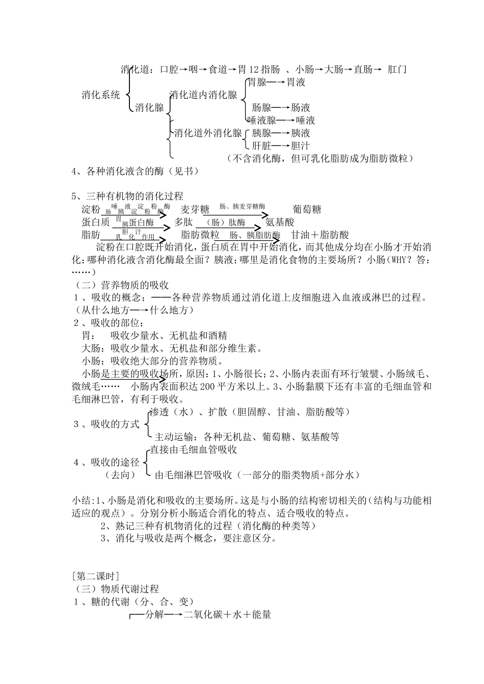 高二生物教案动物的物质代谢_第2页