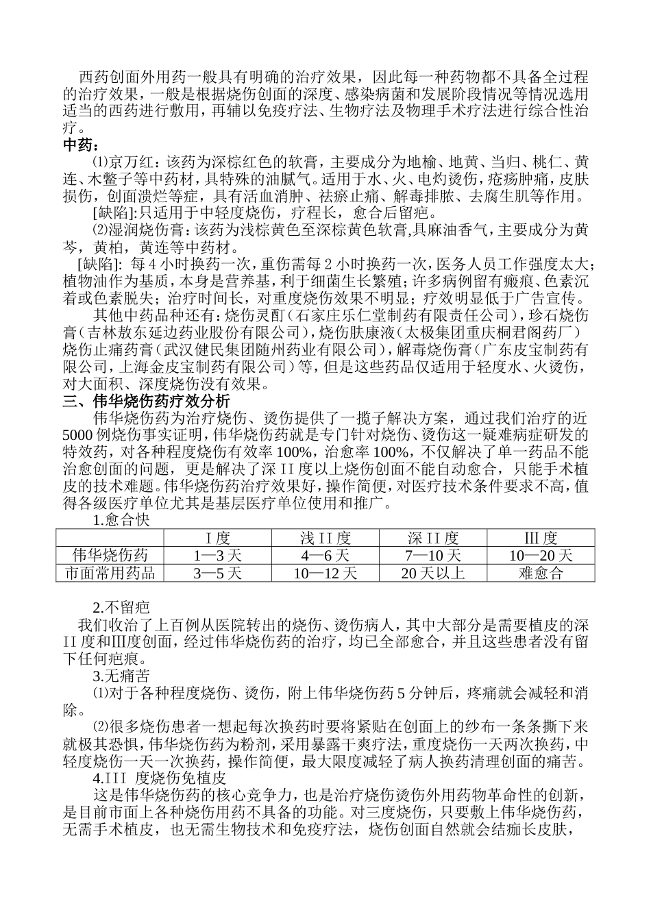 伟华烧伤药可行性研究报告[共8页]_第3页