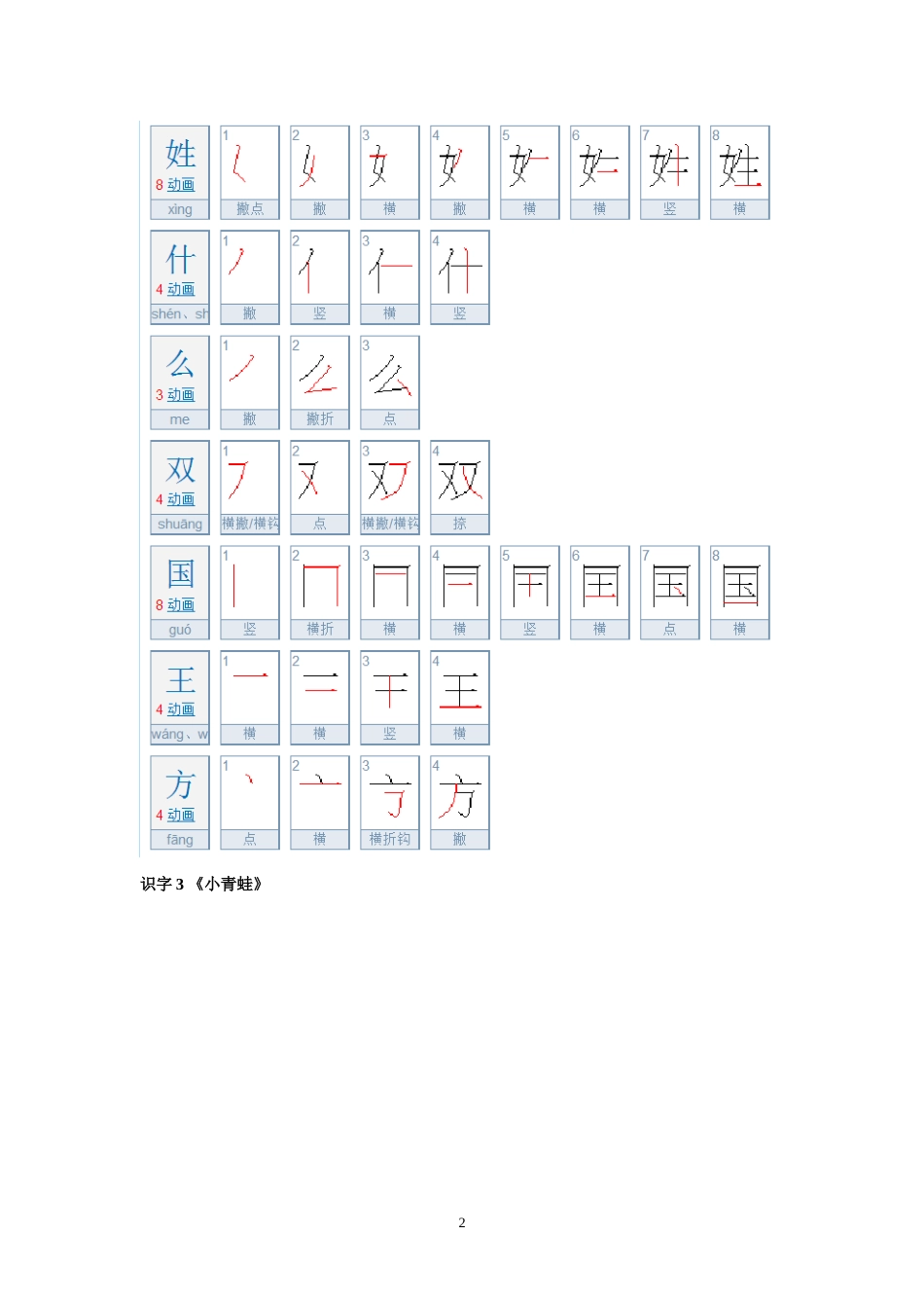 一年级语文下册生字笔顺[共15页]_第2页