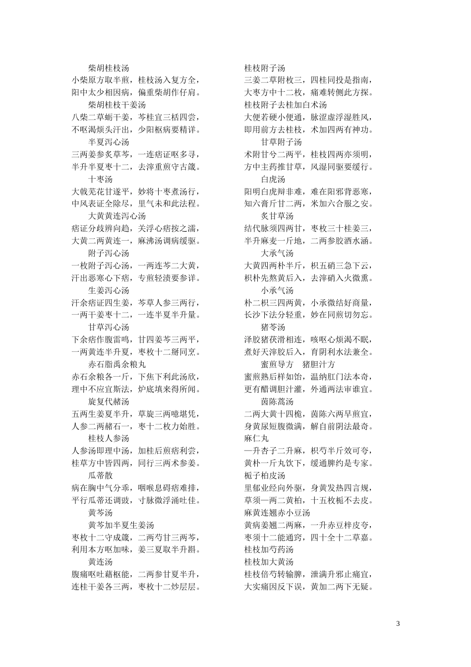 伤寒杂病论方歌[共14页]_第3页