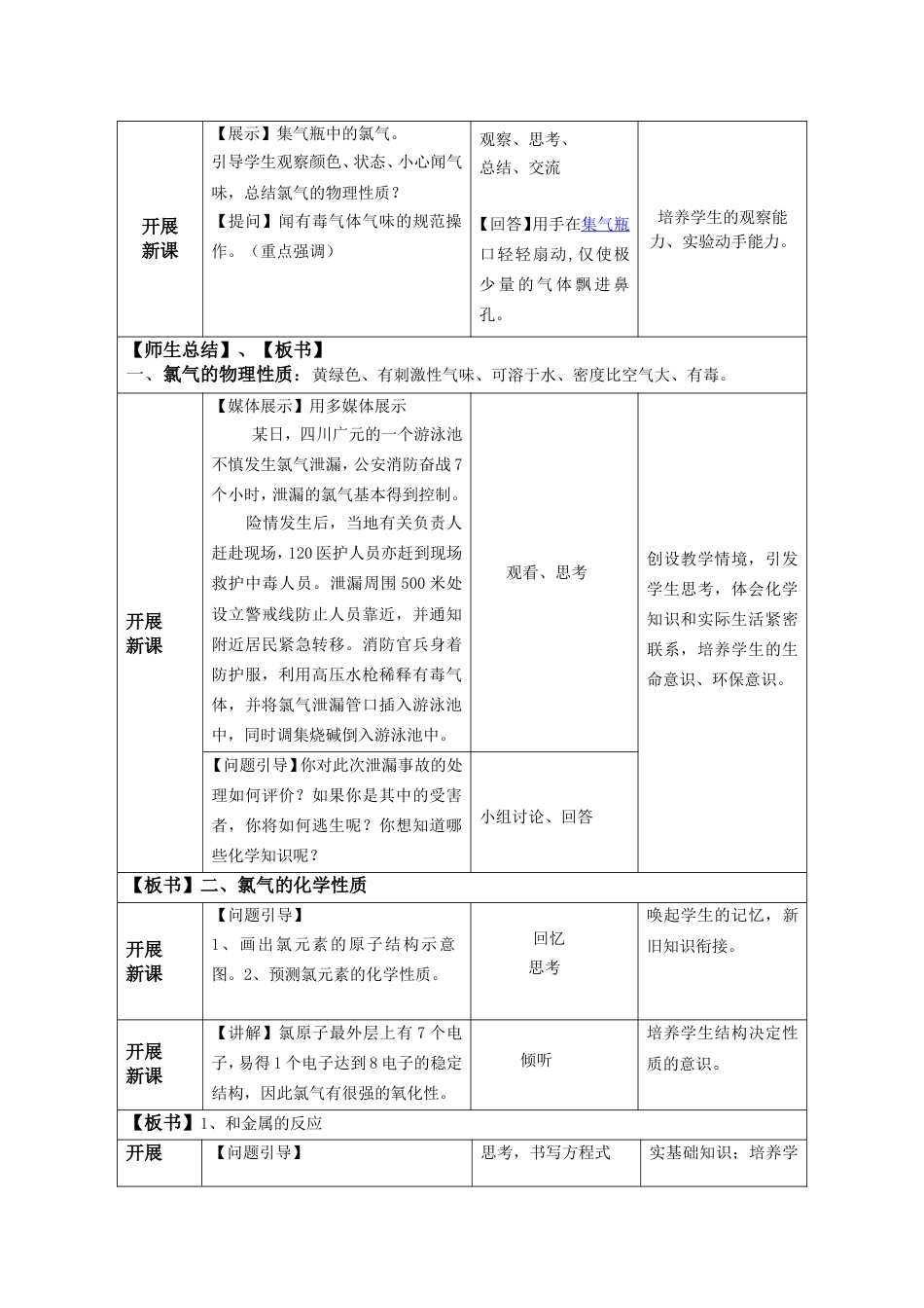 教学设计氯气的性质[共5页]_第2页