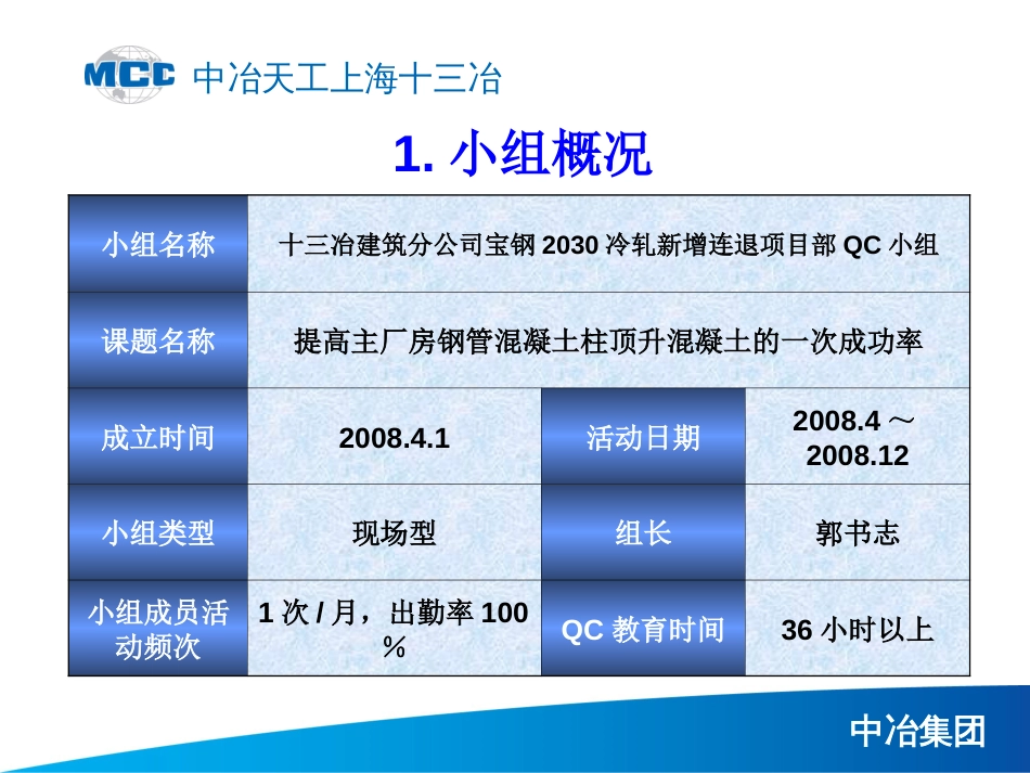 提高主厂房钢管溷凝土柱顶升溷凝土的一次成功率QC项目_第2页