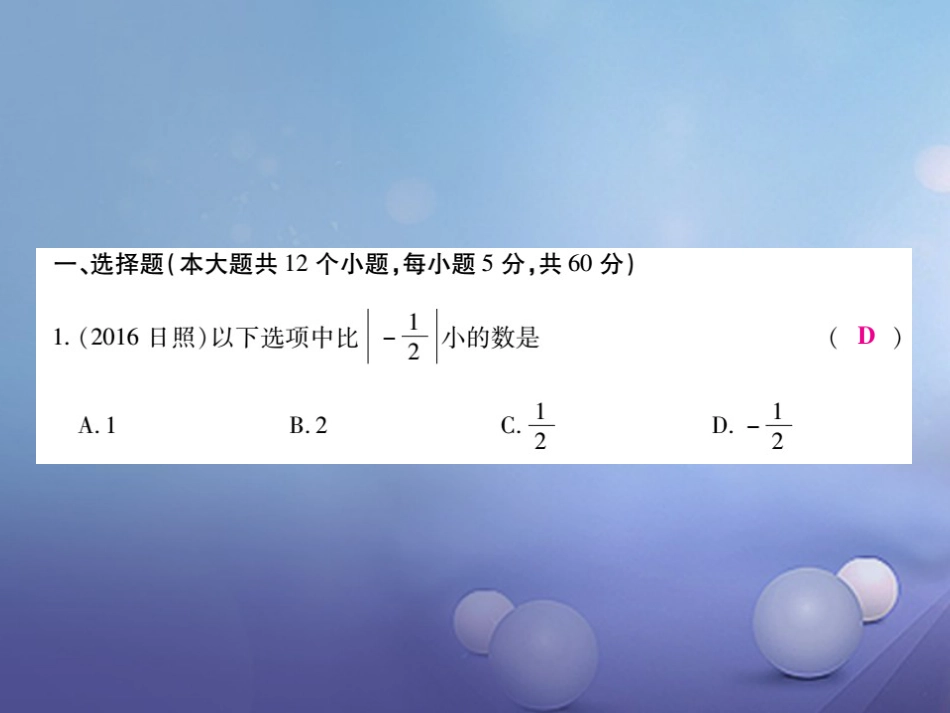 中考数学总复习 模拟冲刺精练（四）课件[共60页]_第3页