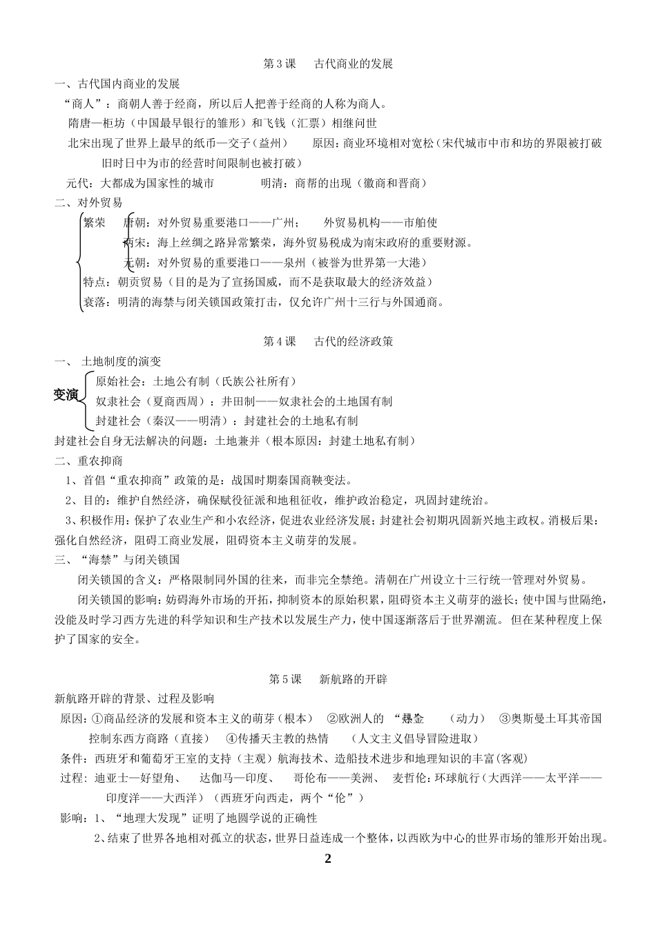 人教版高一历史必修二知识点总结[共12页]_第2页