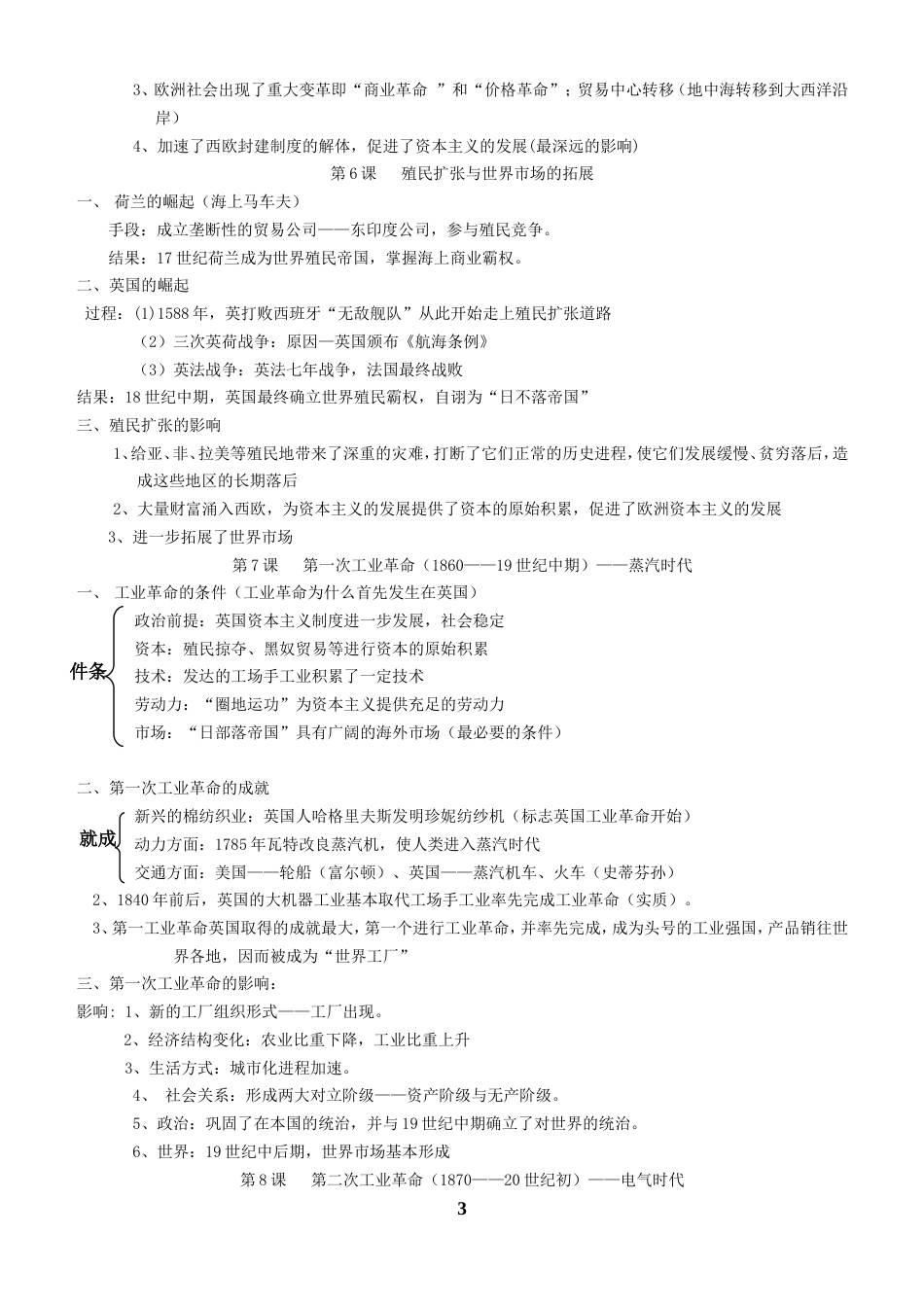 人教版高一历史必修二知识点总结[共12页]_第3页