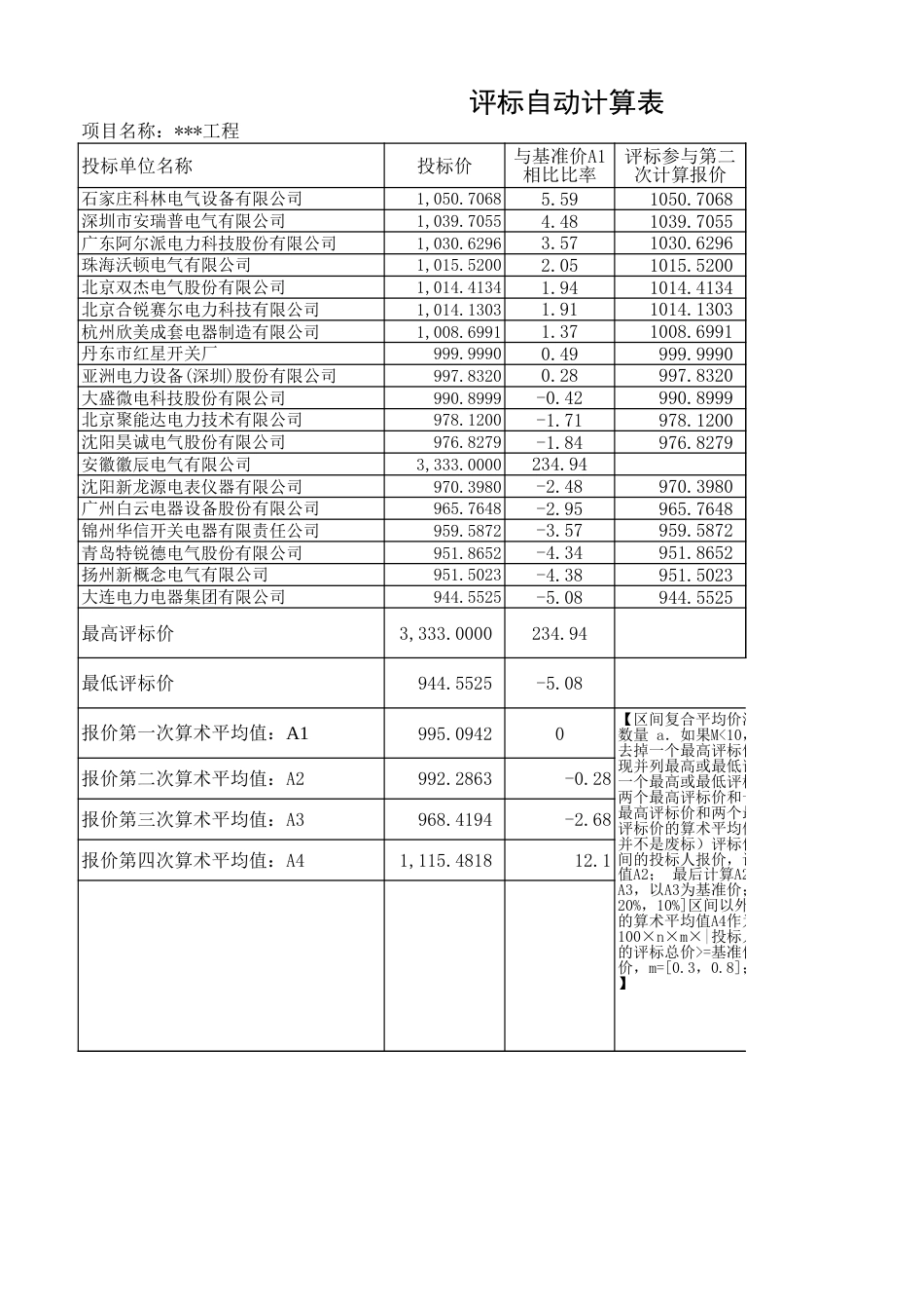 区间复合平均价法次低价平均自动计算表格[共4页]_第3页