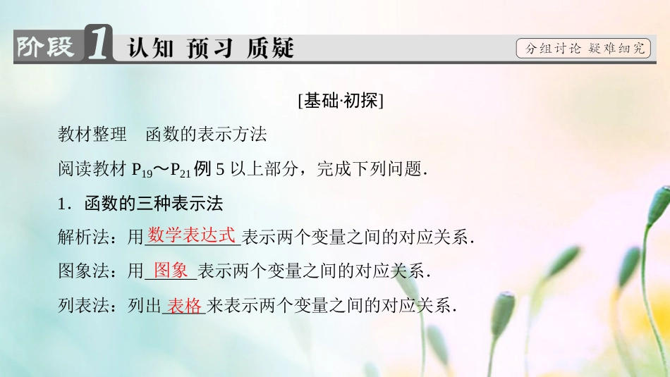 高中数学 第一章 集合与函数概念 .. 第课时 函数的表示法课件 新人教A版必修[共30页]_第3页