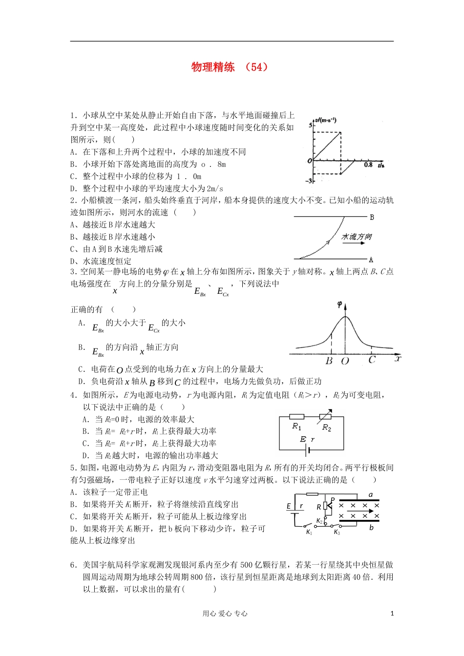 高三物理复习 精练54_第1页