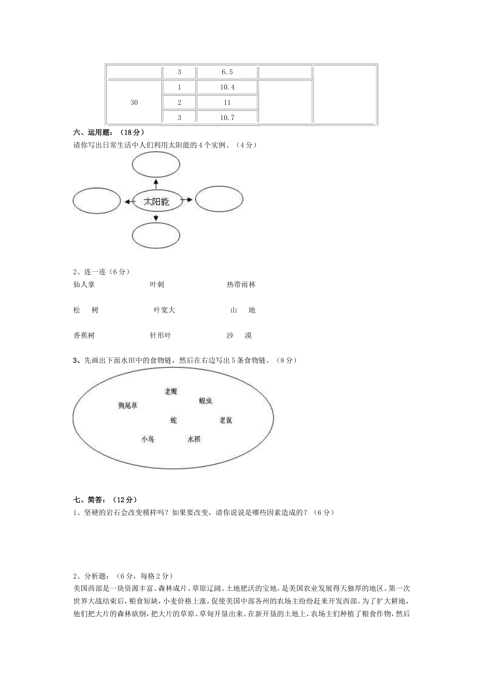 教科版科学五年级上册期末试卷3[共4页]_第3页