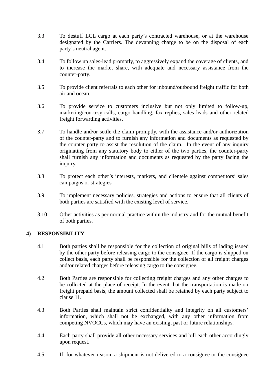 英文版国际货运代理合同国外代理_第3页