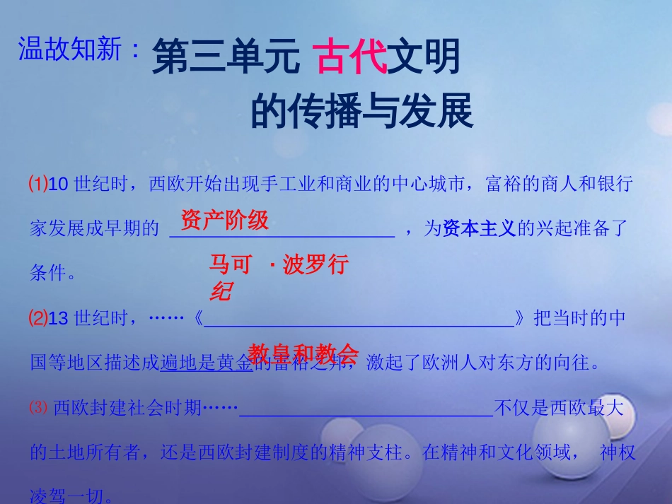 九级历史上册 第四单元 第课 资本主义时代的曙光教学课件 新人教版_第2页