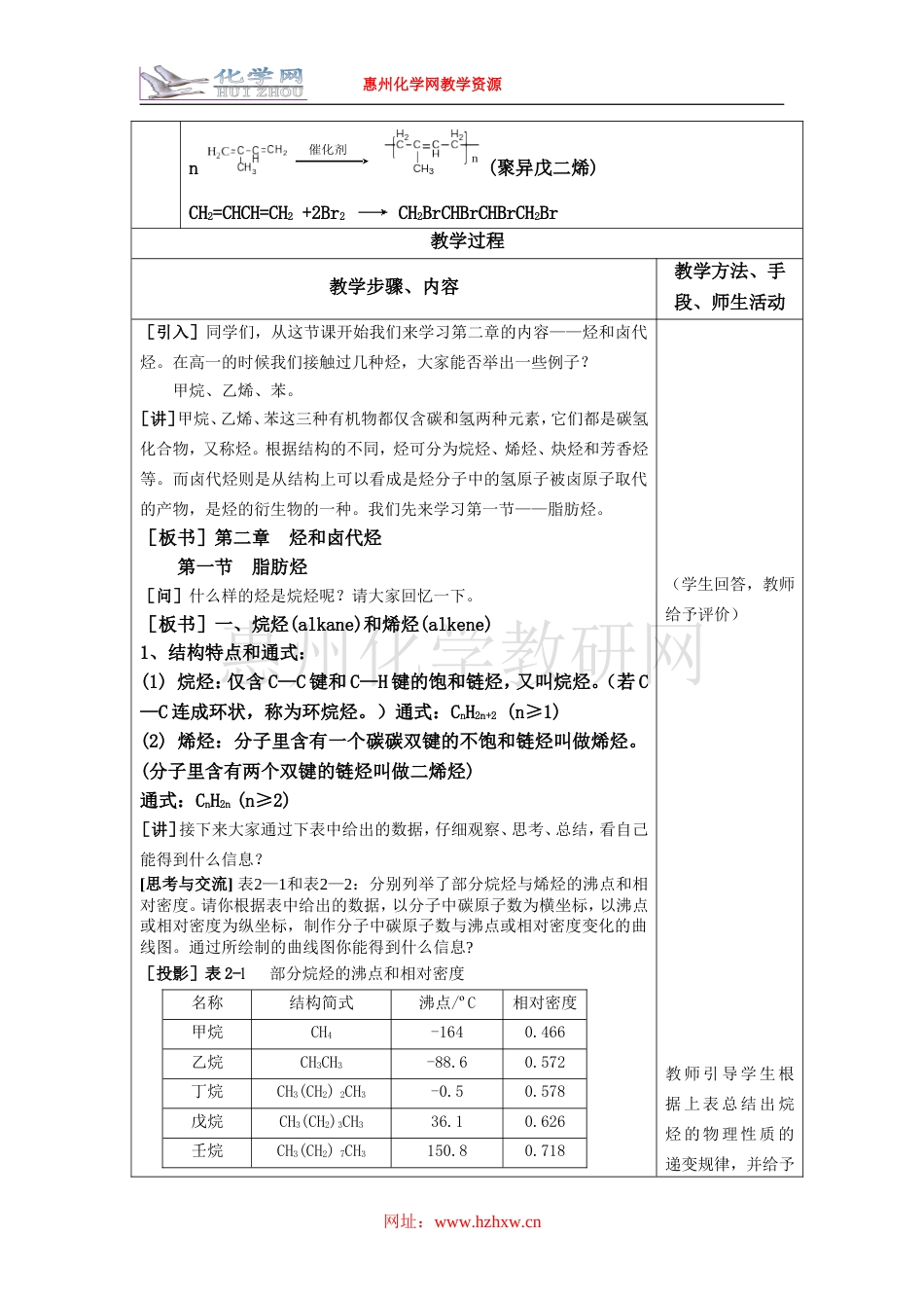 选修5《第二章烃和卤代烃》全章教案_第3页