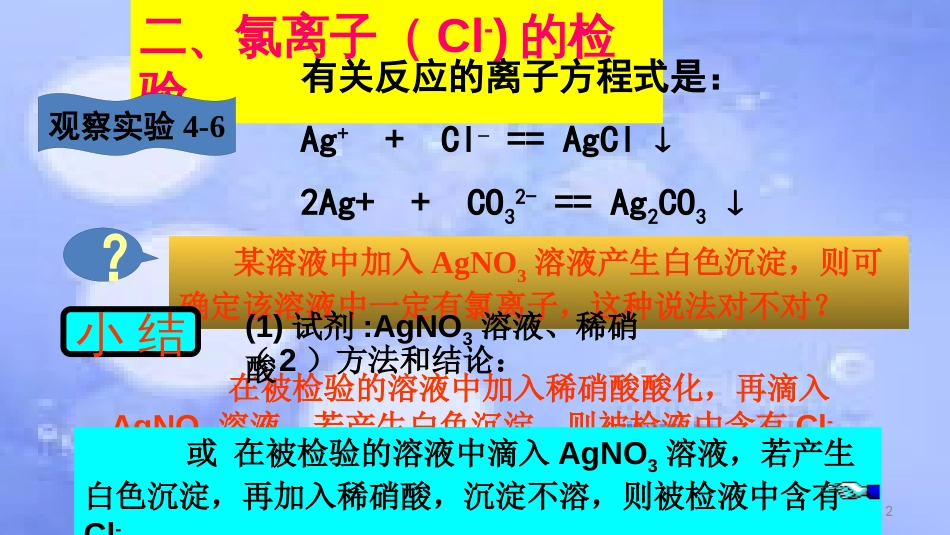 高中化学 第四章 非金属及其化合物 4.2 富集在海水中的元素--氯（第2课时）课件 新人教版必修1_第2页