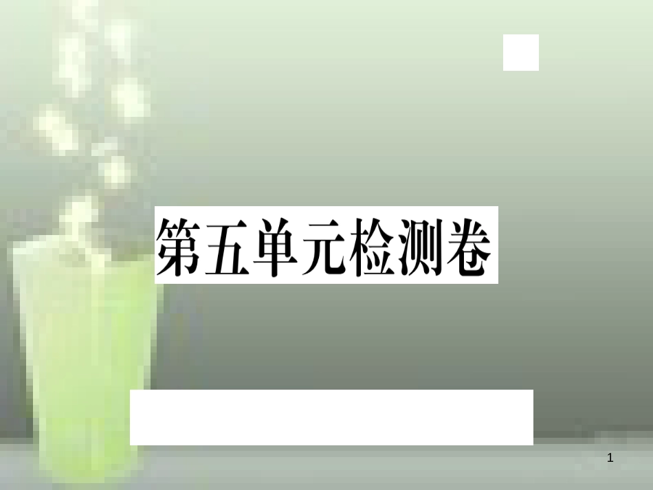 （武汉专用）八年级语文上册 第五单元检测卷习题优质课件 新人教版_第1页